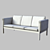 Iconic CH163 Sofa by Carl Hansen 3D model small image 3