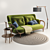 Elegant Porada Furniture Set 3D model small image 1