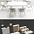 Unique Dining Rhombus Set 3D model small image 3