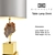 Elegant Gold Table Lamp 3D model small image 2