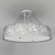 Silver Coral Oval Chandelier Pendant 3D model small image 2