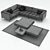 Rod and Upland: Contemporary Seating Set 3D model small image 3