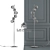 Modern Metal and Glass Floor Lamp 3D model small image 3