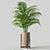 Tropical Palm: Green Elegance in Pot 3D model small image 2