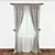 Sleek Curtain Design Set 3D model small image 2