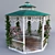 Rustic Wooden Gazebo 3D model small image 1