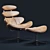 Modern Corona Chair Set 3D model small image 1