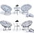 Eco Rattan Chair Set: Natural Beauty 3D model small image 3