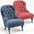 Elegant Piccadilly Chair: Classic Design 3D model small image 1