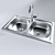 Modern Kitchen Sink with Battery 3D model small image 1