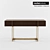 Trocadero Walnut Console with Brass Accents 3D model small image 1