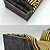 Avalon IPE Cavalli - Elegant Banquette 3D model small image 2