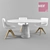 Contemporary Italian Table & Chair Set 3D model small image 1