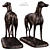 Graceful Greyhound Sculpture 3D model small image 1