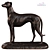 Graceful Greyhound Sculpture 3D model small image 2
