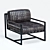Minimalist Grid Lounge Chair 3D model small image 1