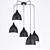 Elegant Black Suspension Chandelier 3D model small image 1