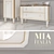 Mia Italia- Petit 01: Stylish Washbasin, Mirror, and Cupboard Set 3D model small image 2