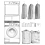 Laundry Essentials Set with Appliances & Accessories 3D model small image 3