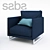 Elegant Comfort: Saba Italia Livingston Armchair 3D model small image 1