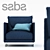 Elegant Comfort: Saba Italia Livingston Armchair 3D model small image 2