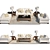 Luxury White Furniture Set 3D model small image 1