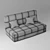 Elegant Ascona Divan 3D model small image 1