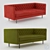 Olive Green Chester Sofa: Stylish and Comfy 3D model small image 1