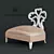 Elegant Heart-Carved Chair 3D model small image 1