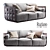 RUGIANO Braid Contemporary Luxe Sofa 3D model small image 1