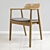 Minimalist Wood Armchair: Hiroshima 3D model small image 1