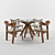 Aestha Dining Table Set: Handmade Brazilian Design 3D model small image 1