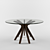 Aestha Dining Table Set: Handmade Brazilian Design 3D model small image 3