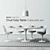 Calacatta Oval Tulip Table Set: 78" / 198cm 3D model small image 1
