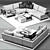 Ditre Italia BAG Modern Corner Sofa 3D model small image 3