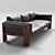 Vintage Italian Rosewood Bastiano Sofa 3D model small image 2