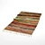 Folding Striped Rug 3D model small image 1