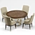 Modern Classic Dining Set: Madeline Chair and Alexis Table 3D model small image 1