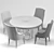 Modern Classic Dining Set: Madeline Chair and Alexis Table 3D model small image 3