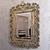 Elegant Carved Gold Mirror 3D model small image 2