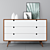 
Walnut-White 3-Drawer Dresser by Habitables 3D model small image 1