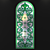 Elegant Arched Stained Glass Window 3D model small image 2