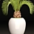 Tropical Elegance: White Pot Palm 3D model small image 2