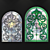 Elegant Arched Stained Glass Window 3D model small image 1