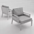 Sleek Poliform Soori Highline Armchair 3D model small image 3