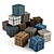 Versatile Pouf Set 3D model small image 1