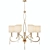 Elegant Freja Chandelier - Silver Metal, Fabric Shades 3D model small image 2