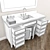 Ariel Kensington 61" Vanity 3D model small image 3