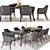 Elegant Dining Set: ALBERT-ONE Chair & NEW YORK Table 3D model small image 1