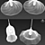 Elegant Handmade Glass Pendant Lamps 3D model small image 3